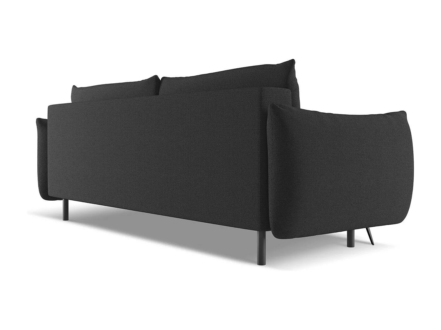 3-Sitzer Sofa mit Schlaffunktion - - Chenille - Anthrazit - MALIE