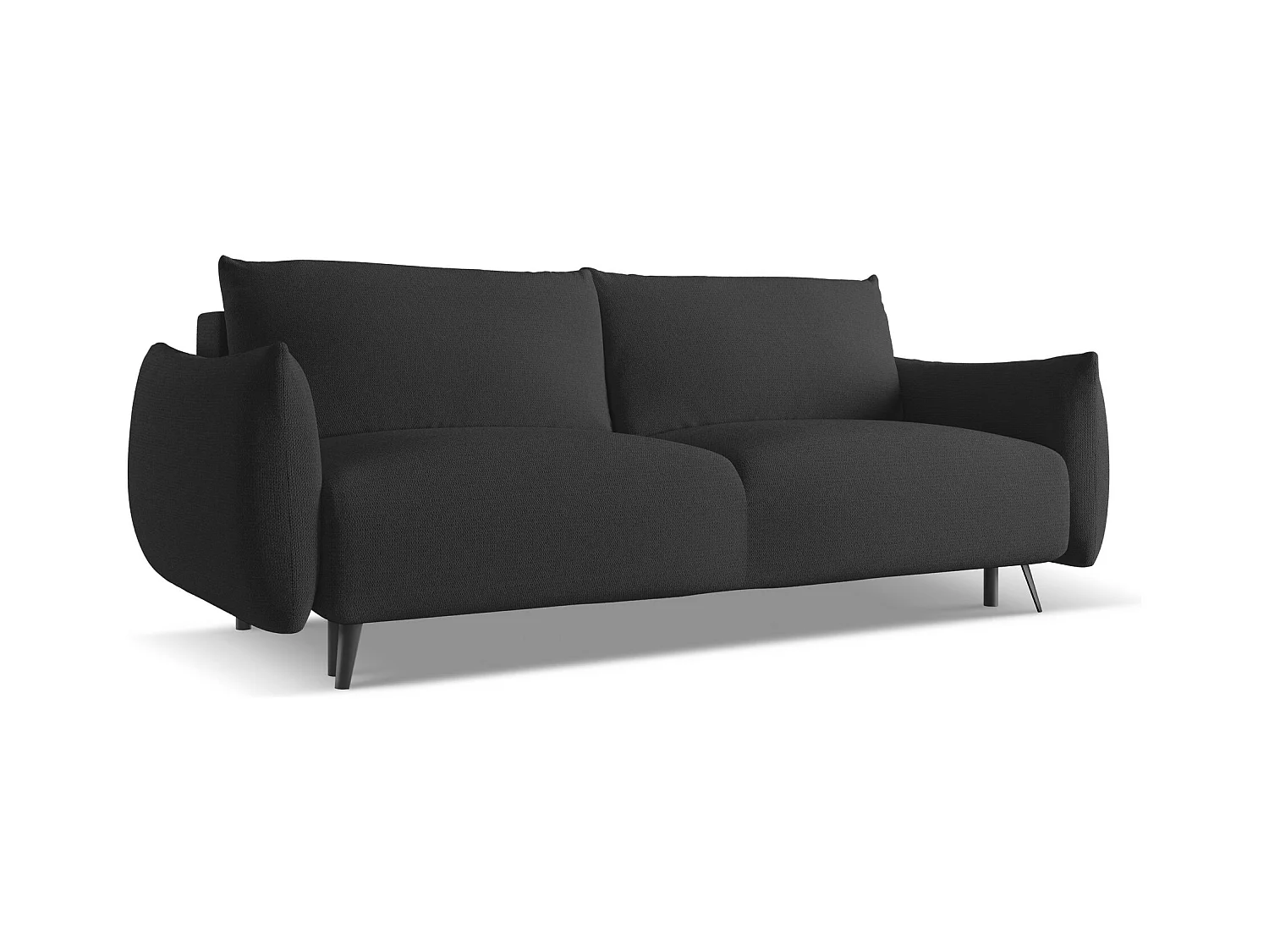 3-Sitzer Sofa mit Schlaffunktion - - Chenille - Anthrazit - MALIE