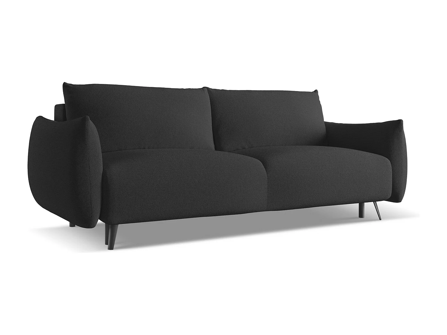 3-Sitzer Sofa mit Schlaffunktion - - Chenille - Anthrazit - MALIE
