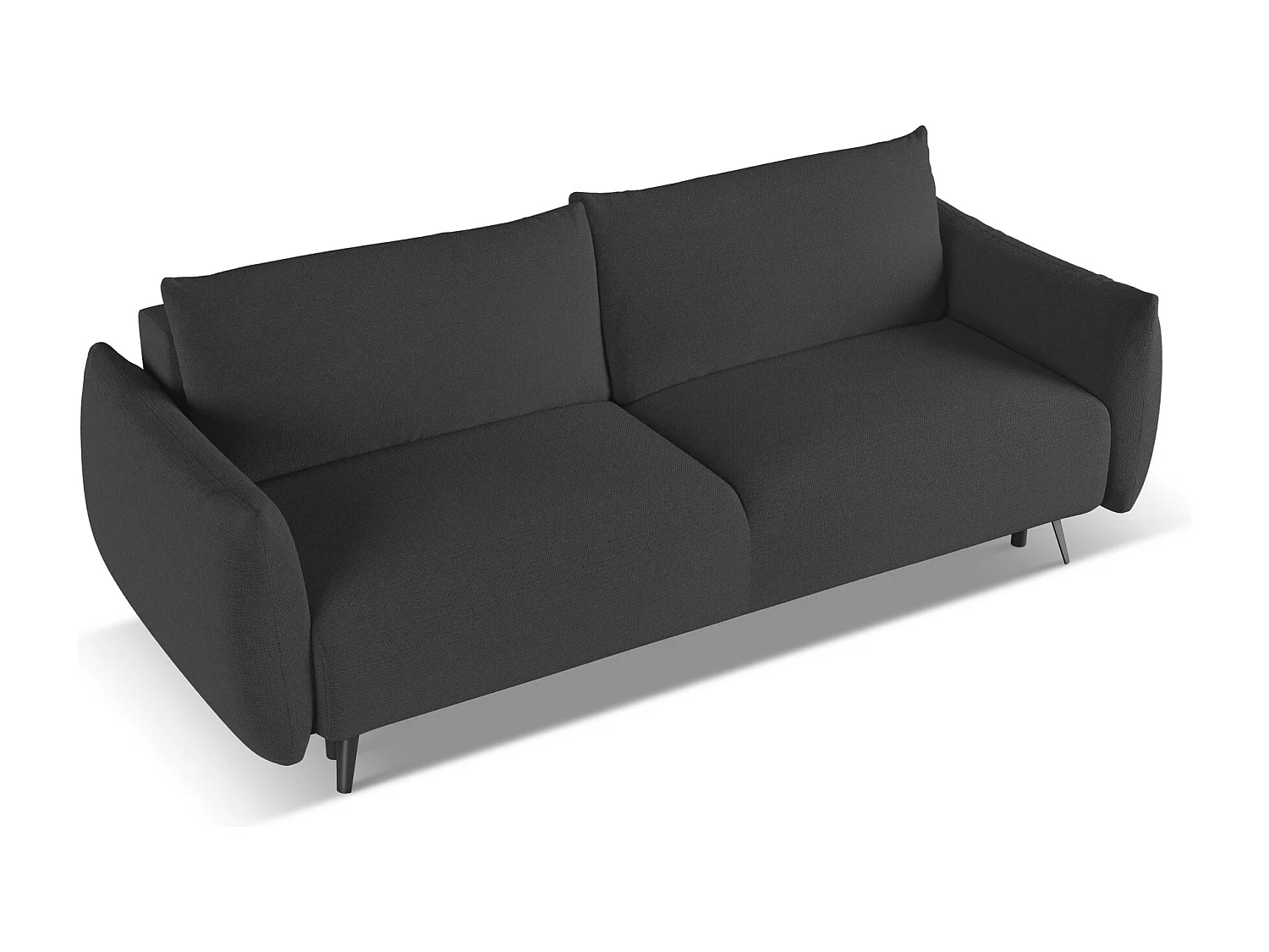 3-Sitzer Sofa mit Schlaffunktion - - Chenille - Anthrazit - MALIE