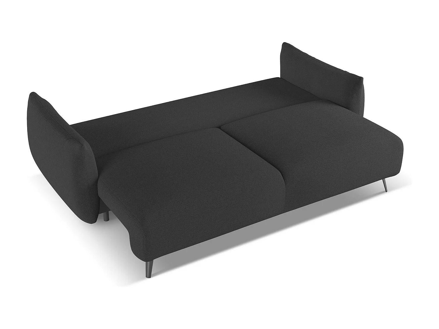 3-Sitzer Sofa mit Schlaffunktion - - Chenille - Anthrazit - MALIE