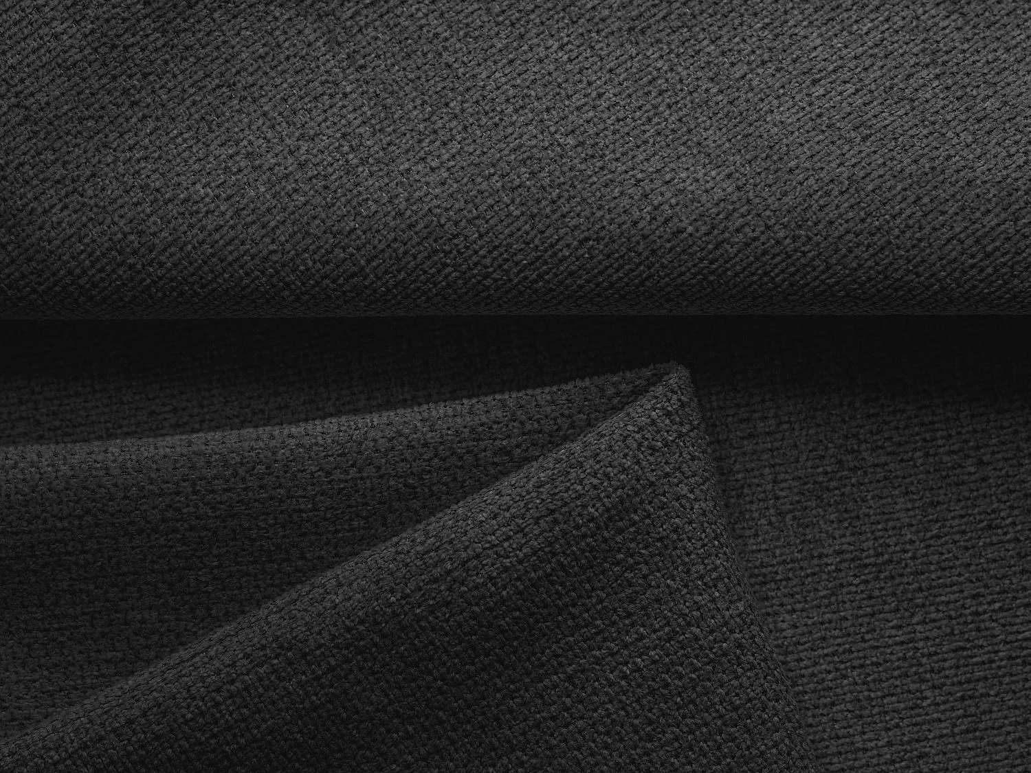 Canapé 3 places convertible en tissu chenille - anthracite - GENOVA