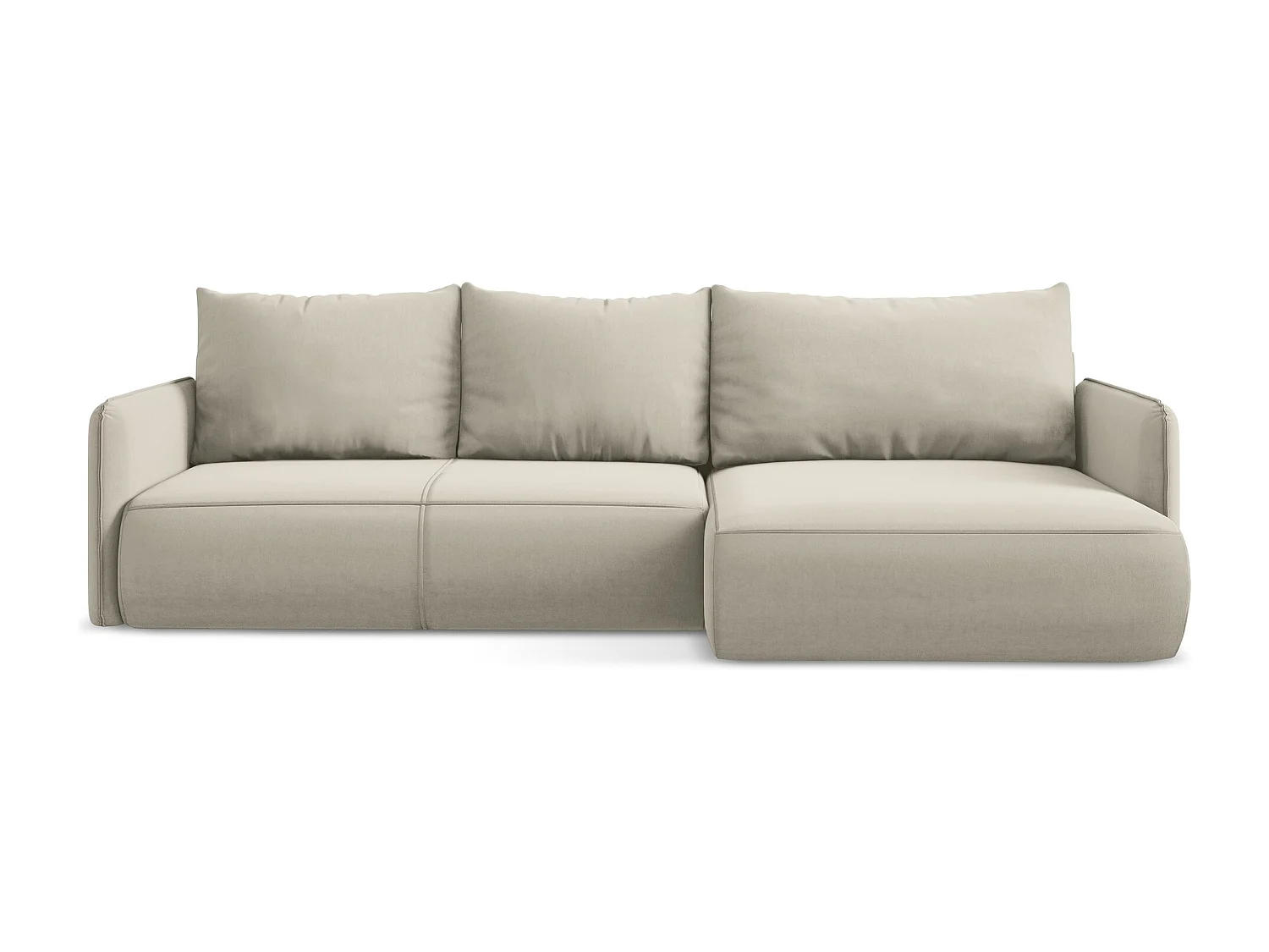 Hoekslaapbank rechts van parel velours - NANEA