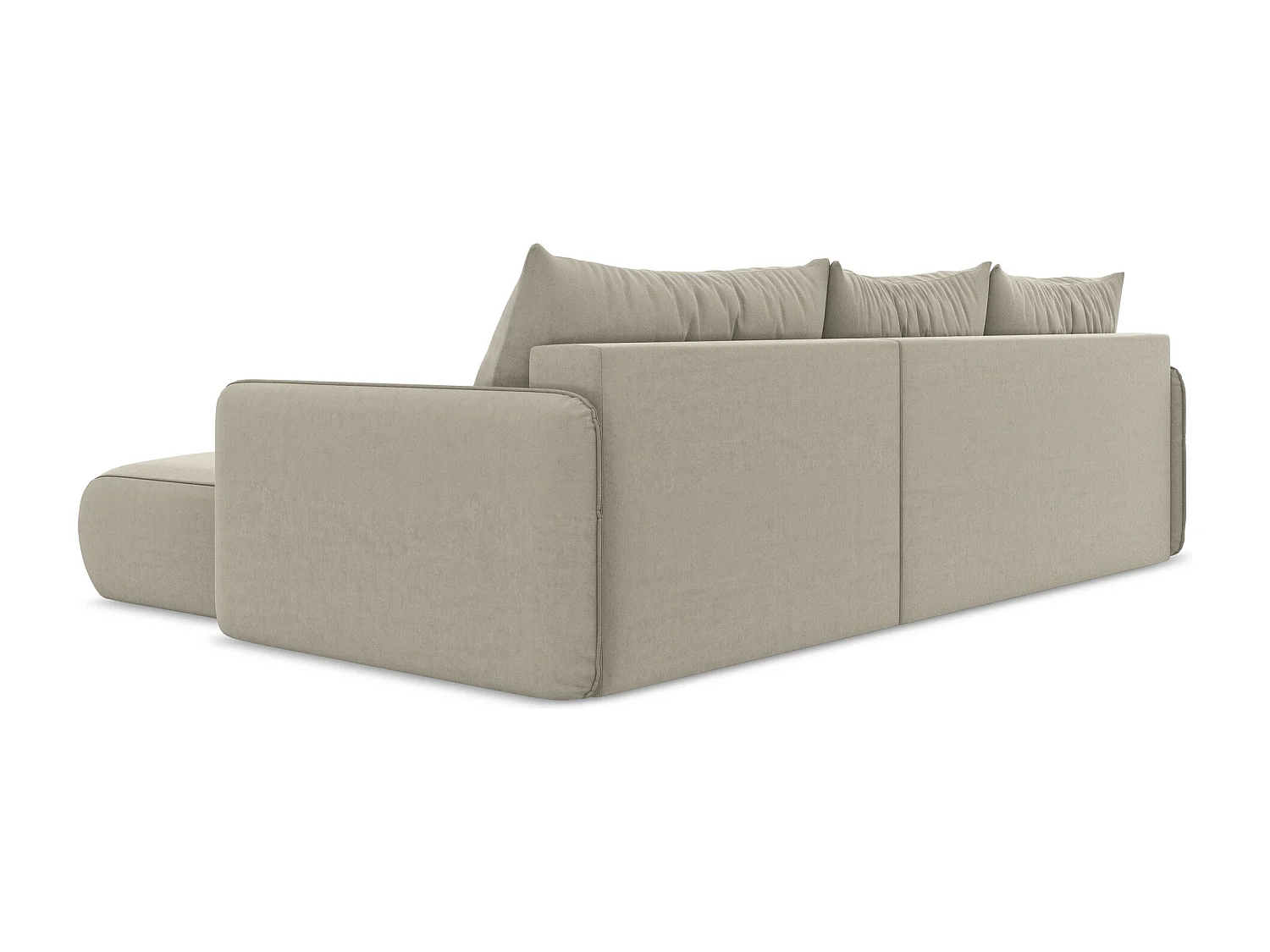 Hoekslaapbank rechts van parel velours - NANEA