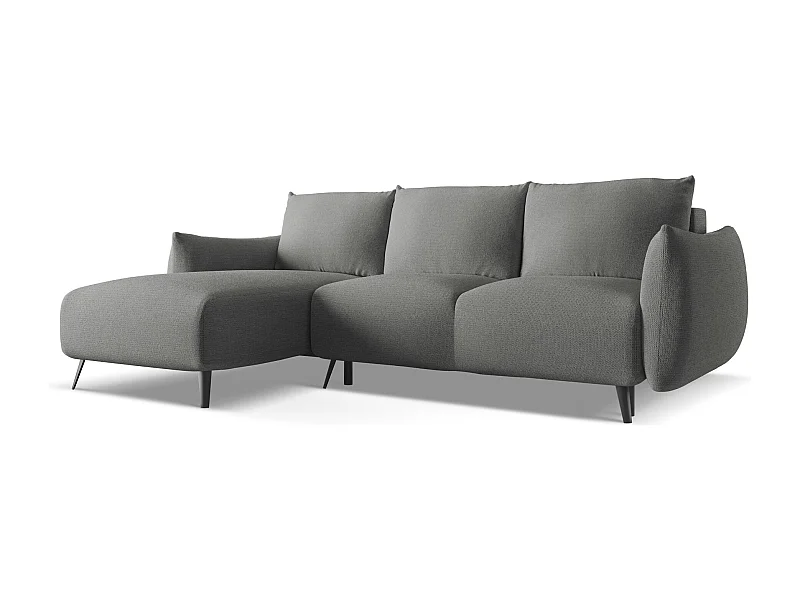 3-Sitzer Ecksofa mit Schlaffunktion - Ecke Links - Chenille - Elefant - MALIE