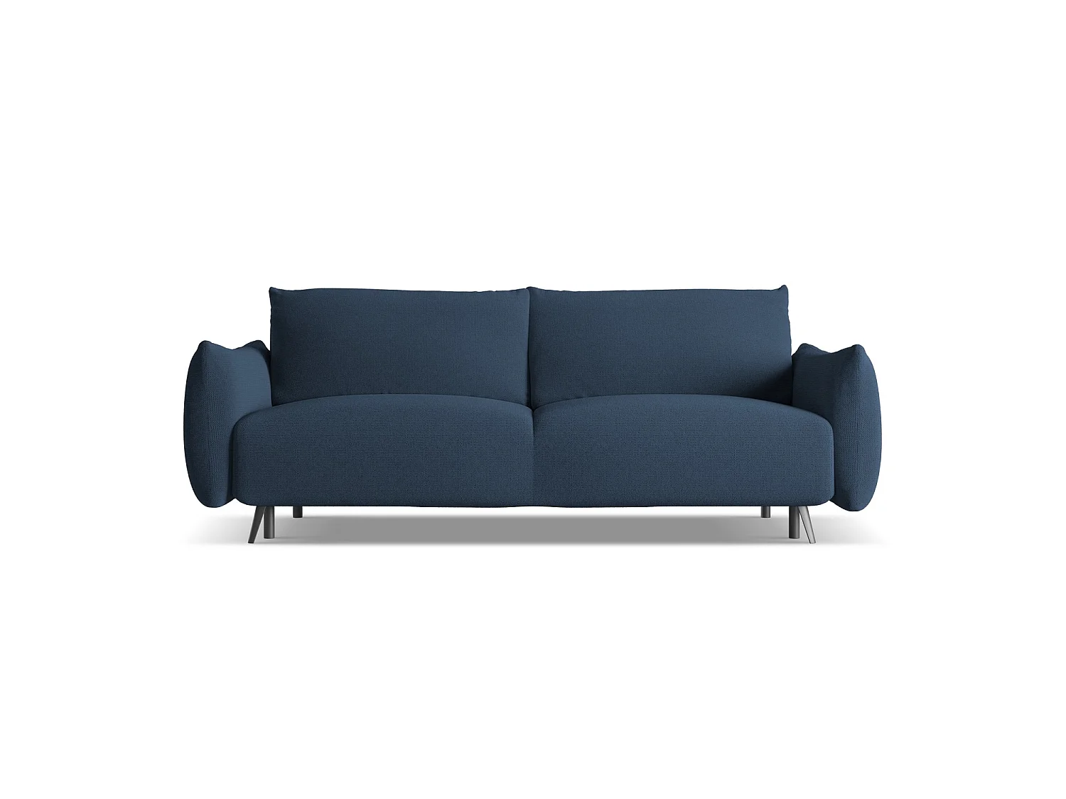 Canapé 3 places convertible en tissu chenille - bleu royal - GENOVA