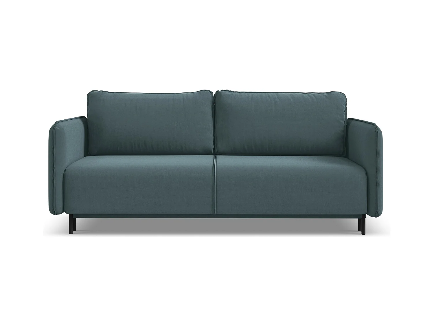 Canapé 3 places convertible en velours - marin - LUANA