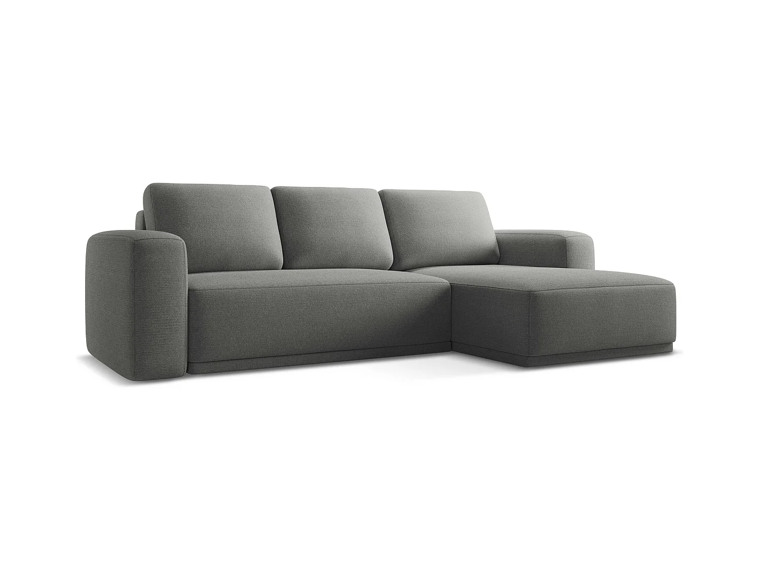 Ecksofa mit Schlaffunktion - Ecke Rechts - Chenille - Elefant - KAILA