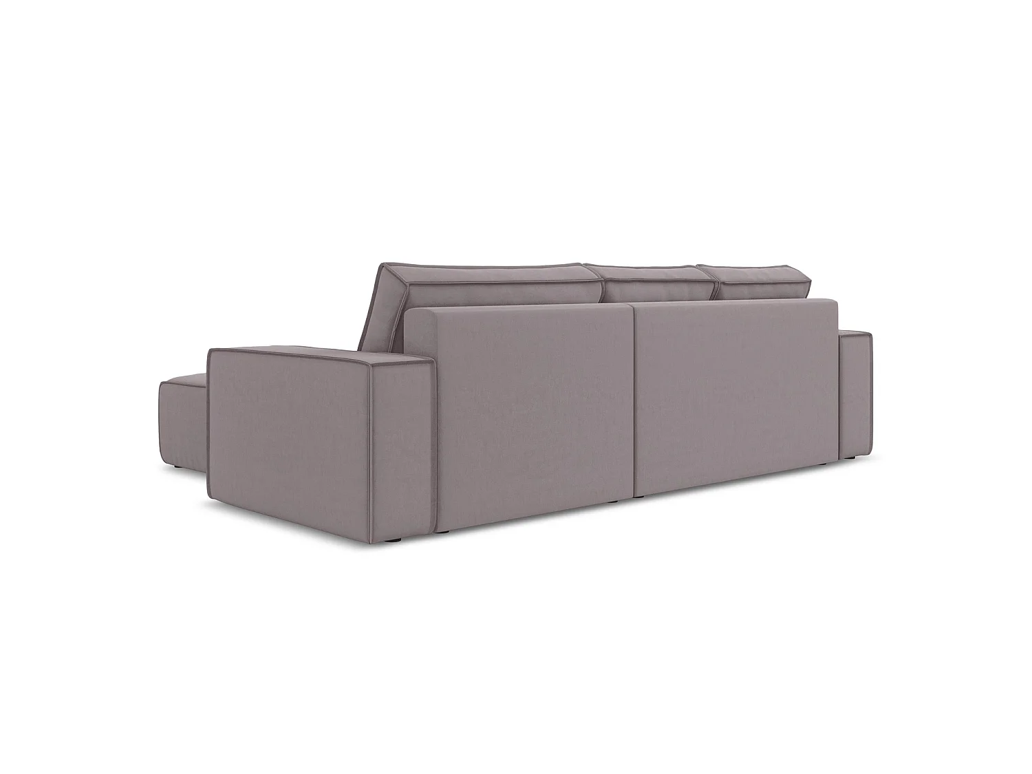 Ecksofa mit Schlaffunktion - Ecke Rechts - Samt - Lavendel - LIVORNO