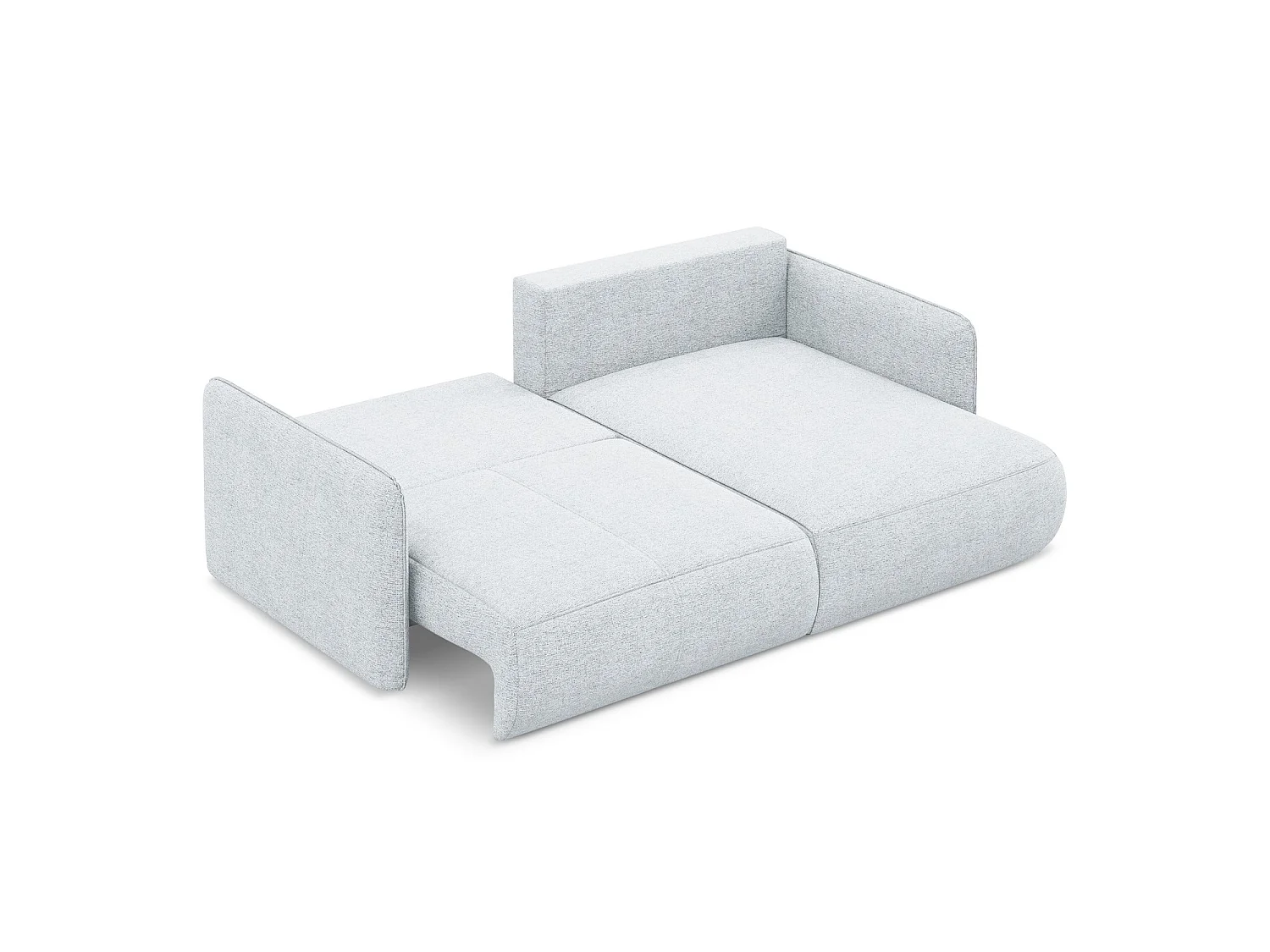 Ecksofa mit Schlaffunktion - Ecke Rechts - Chenille - Hellblau - PALERMO