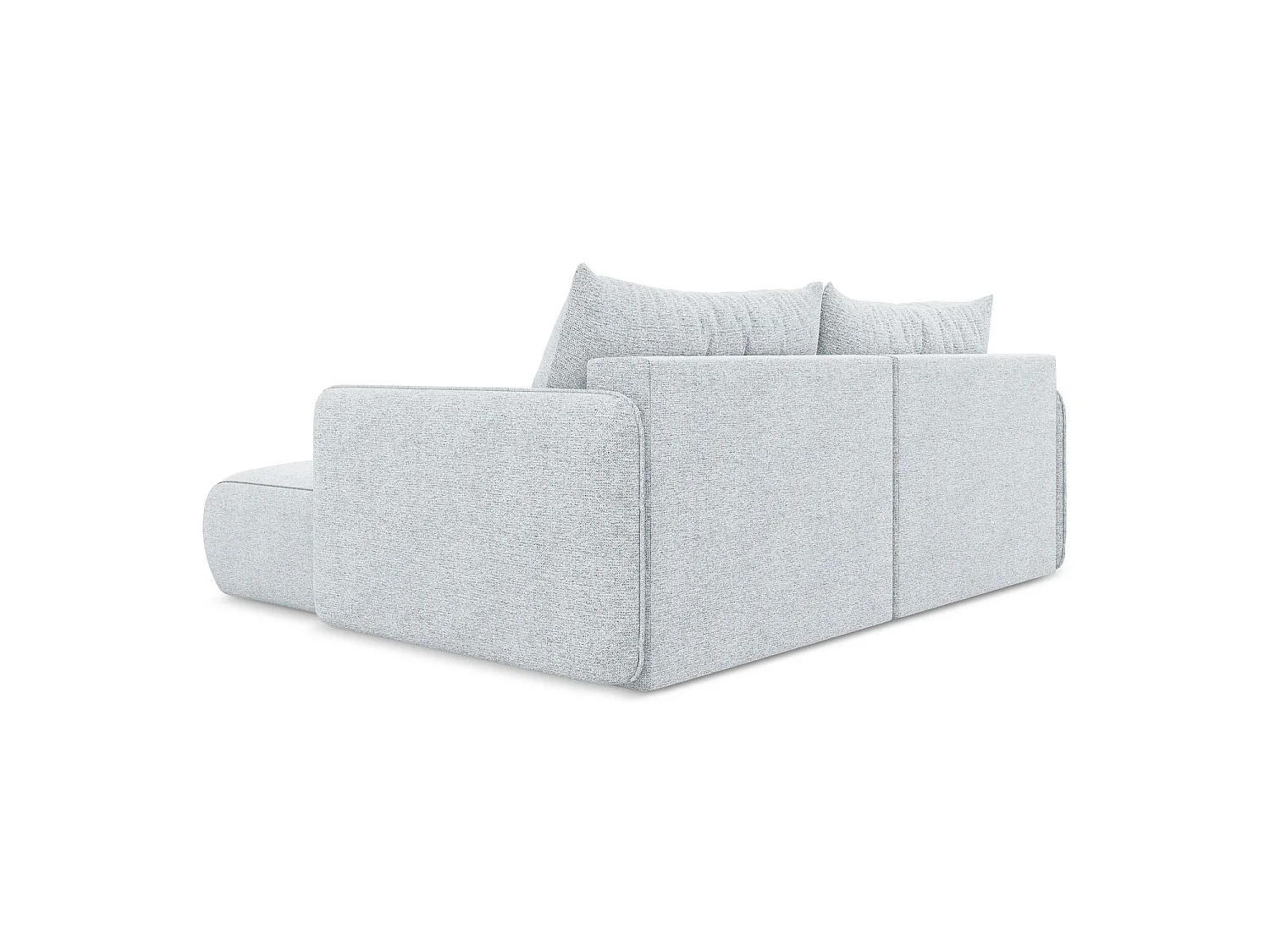 Ecksofa mit Schlaffunktion - Ecke Rechts - Chenille - Hellblau - PALERMO