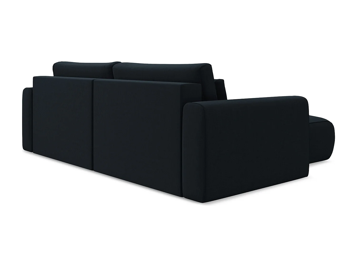 2-Sitzer Ecksofa mit Schlaffunktion - Ecke Links - Samt - Königsblau - KAPUA