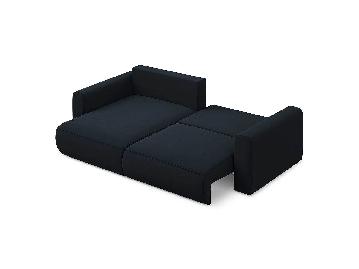 2-Sitzer Ecksofa mit Schlaffunktion - Ecke Links - Samt - Königsblau - PERUGIA