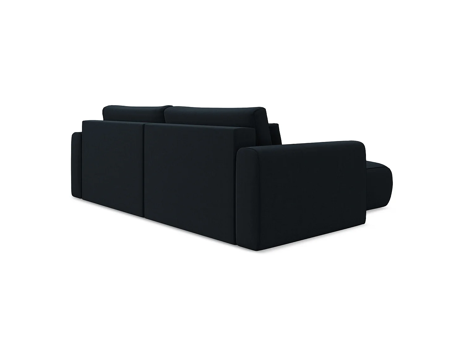 2-Sitzer Ecksofa mit Schlaffunktion - Ecke Links - Samt - Königsblau - PERUGIA