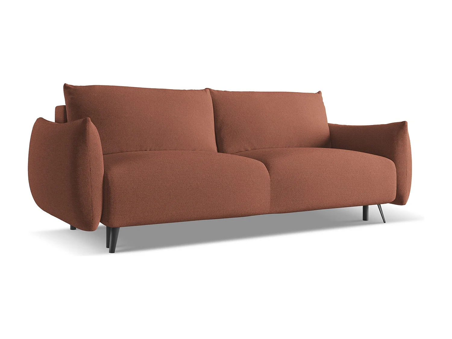 3-Sitzer Sofa mit Schlaffunktion - - Chenille - Gedämpftes Rosa - MALIE