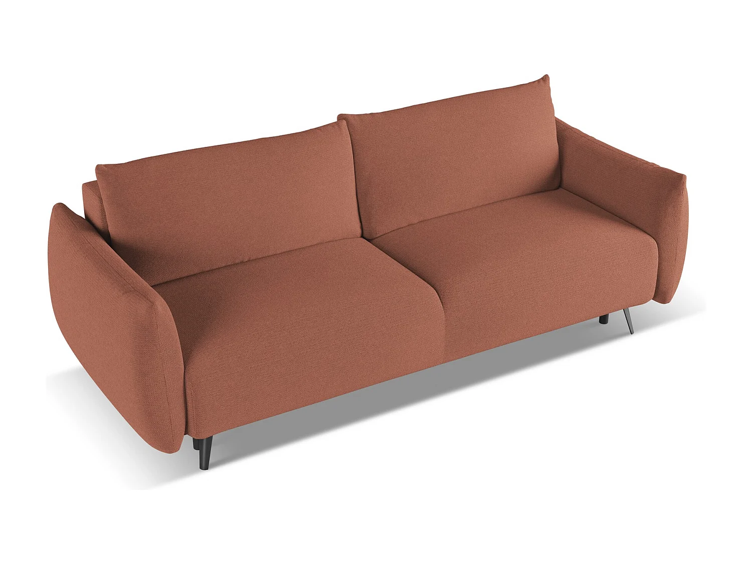 3-Sitzer Sofa mit Schlaffunktion - - Chenille - Gedämpftes Rosa - MALIE