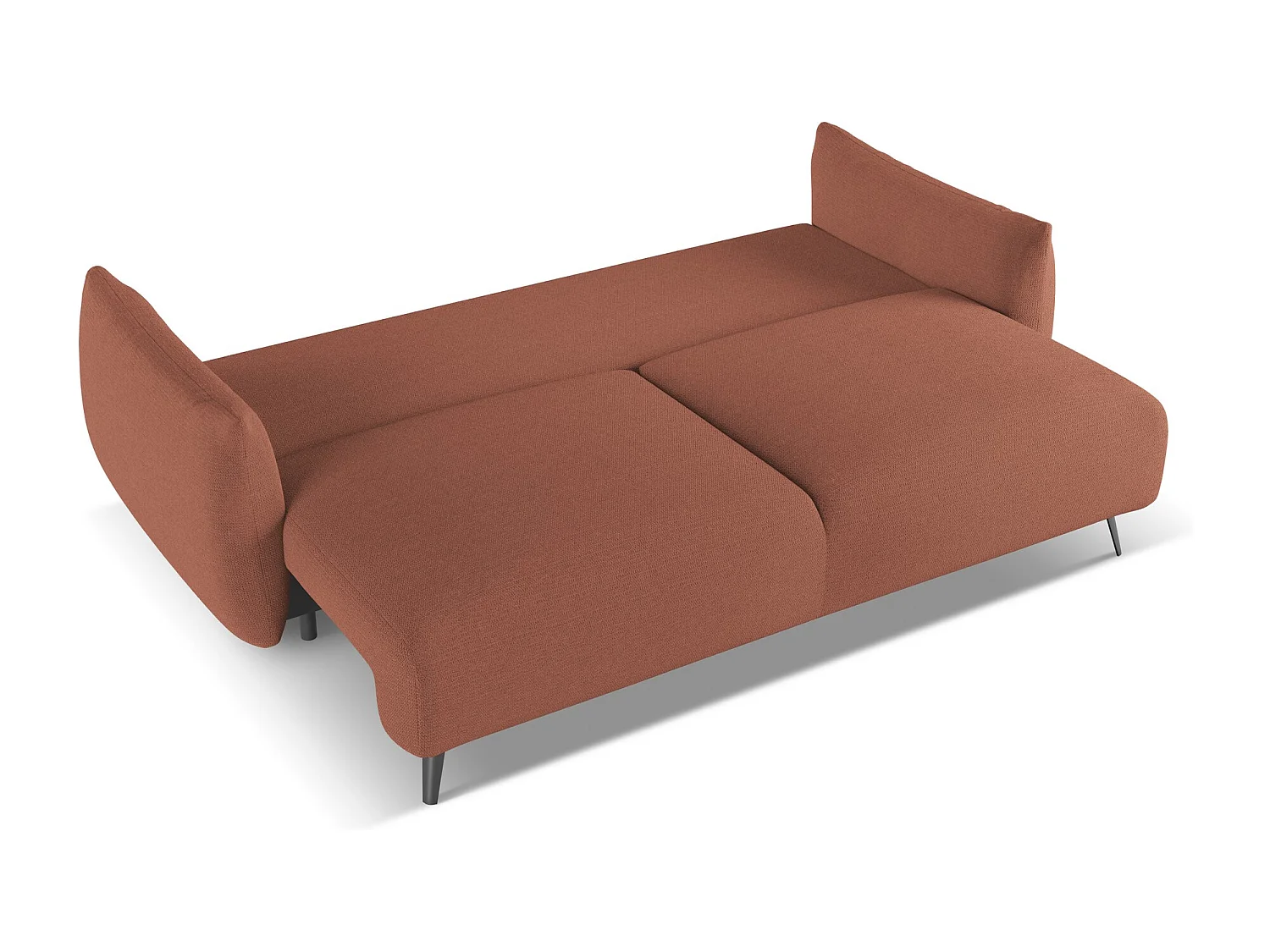 3-Sitzer Sofa mit Schlaffunktion - - Chenille - Gedämpftes Rosa - MALIE