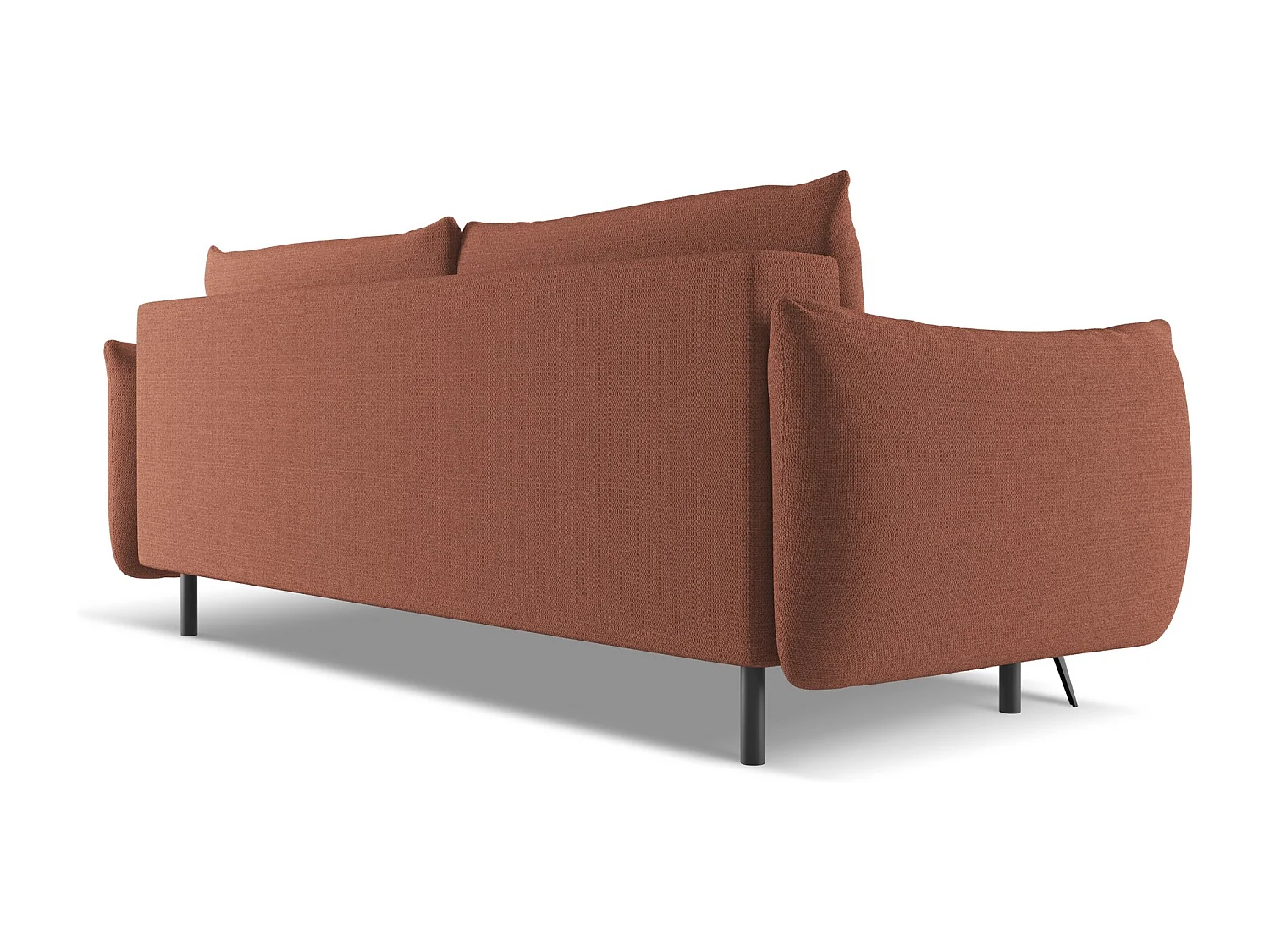 3-Sitzer Sofa mit Schlaffunktion - - Chenille - Gedämpftes Rosa - MALIE
