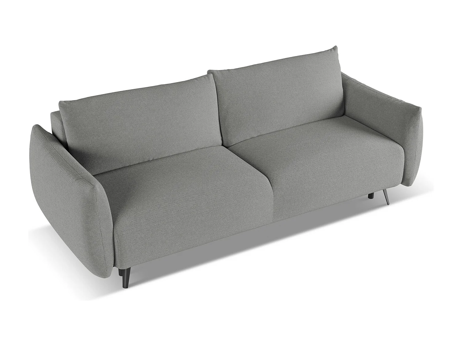 Kanapa 3-osobowa z funkcją spania - z tkaniny szenilowej - słoniowy - MALIE