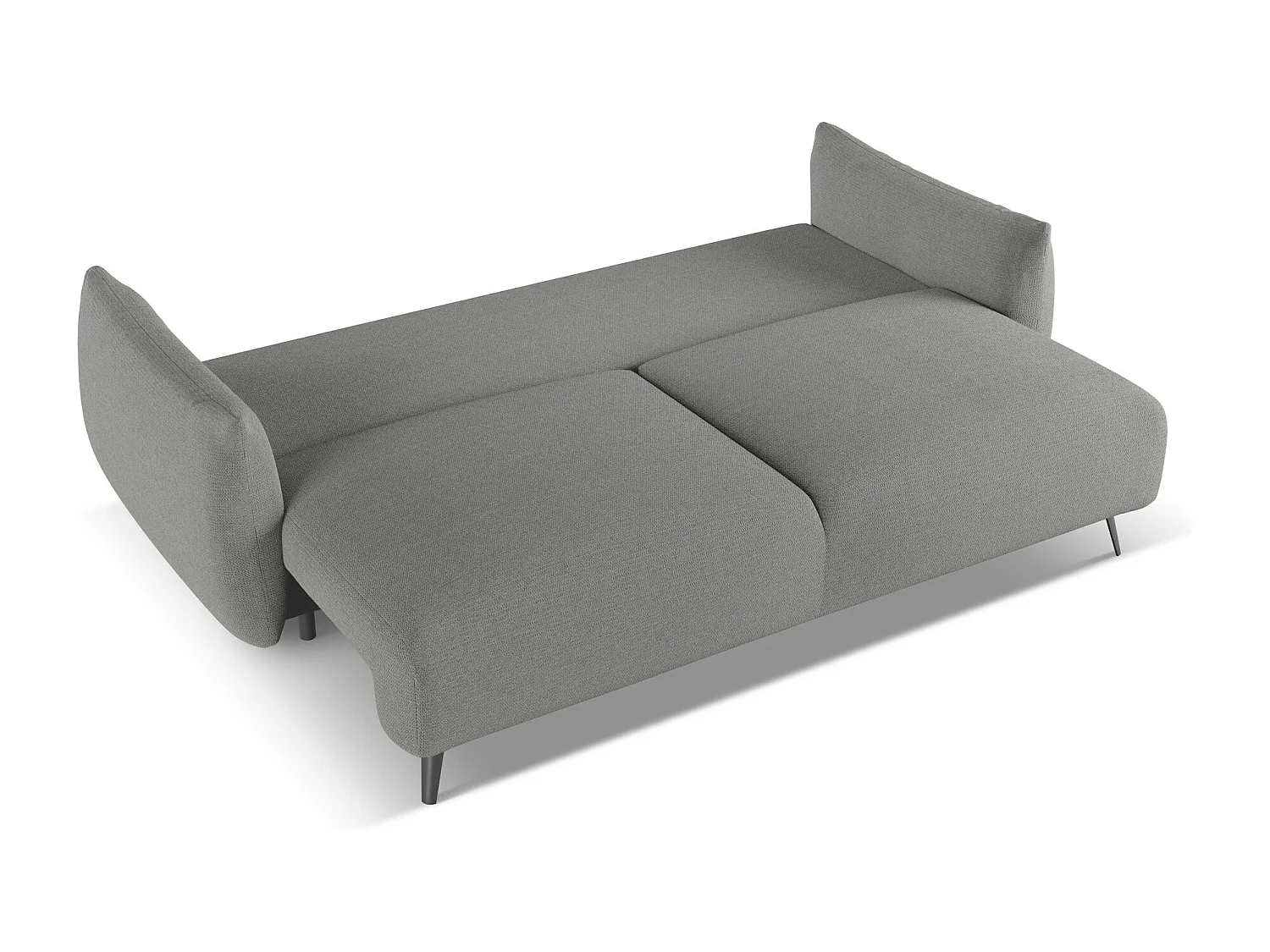 Kanapa 3-osobowa z funkcją spania - z tkaniny szenilowej - słoniowy - MALIE