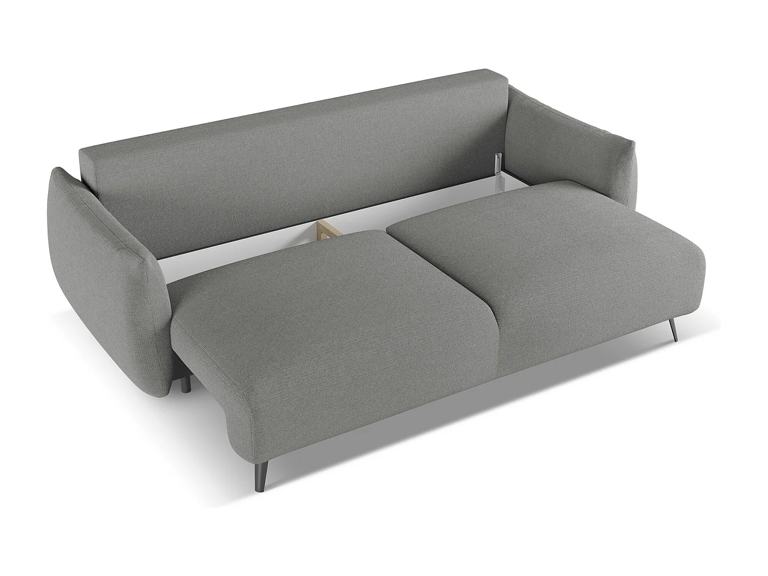 Kanapa 3-osobowa z funkcją spania - z tkaniny szenilowej - słoniowy - MALIE