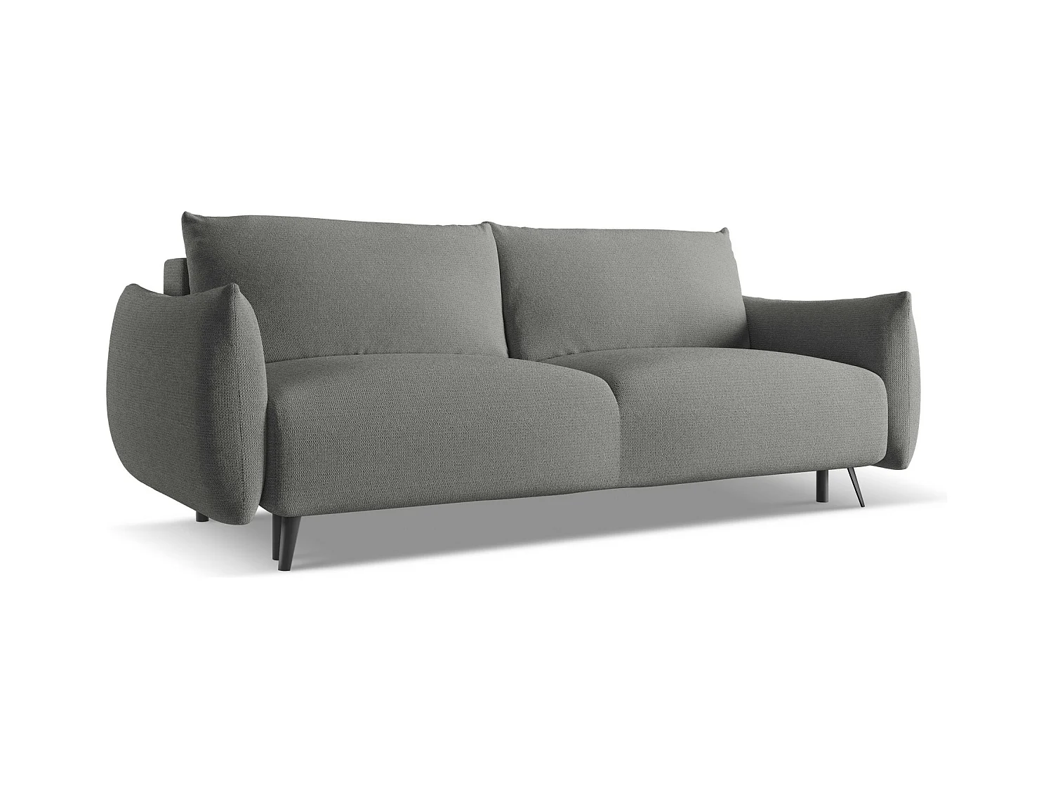 Canapé 3 places convertible en tissu chenille - éléphant - MALIE