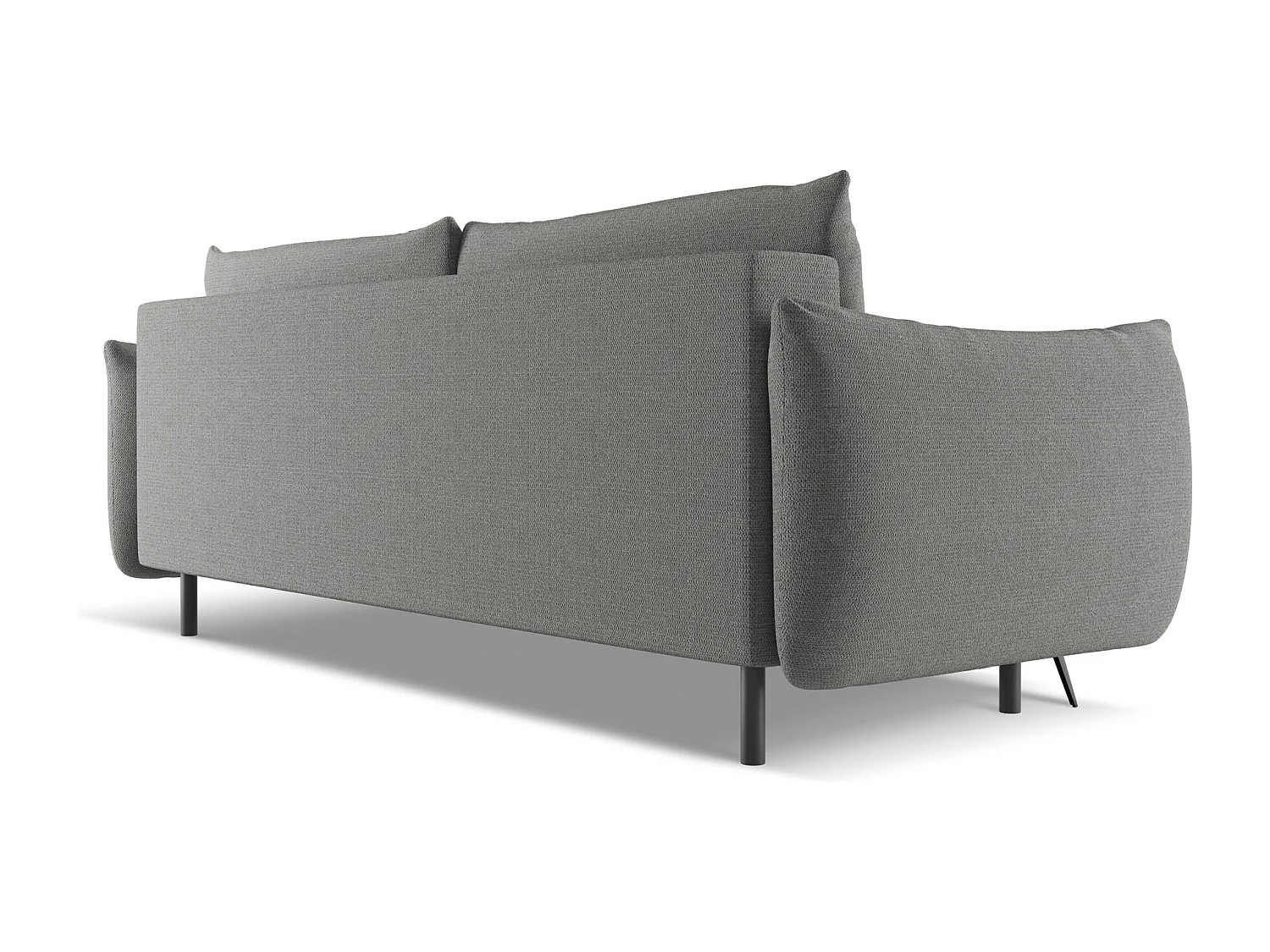 Driezits-slaapbank van olifant chenille stof - MALIE