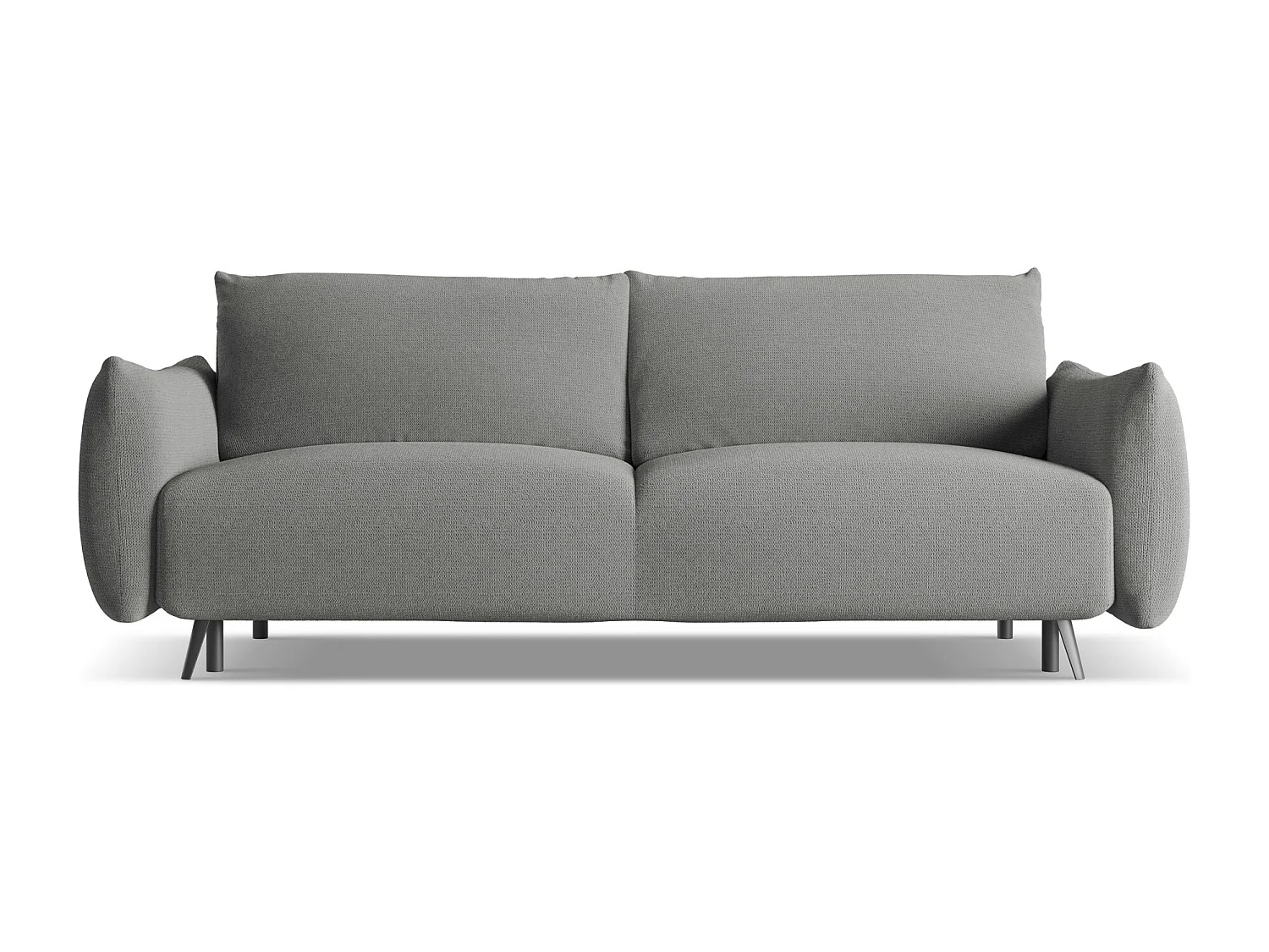 Driezits-slaapbank van olifant chenille stof - MALIE