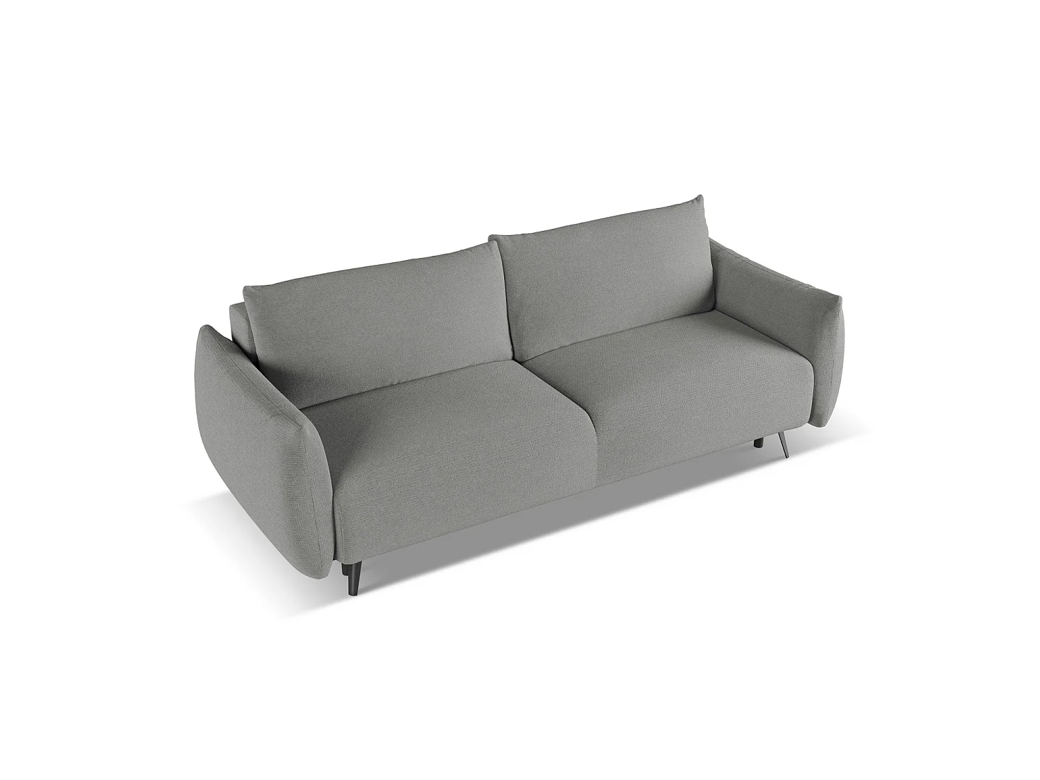 Canapé 3 places convertible en tissu chenille - éléphant - GENOVA