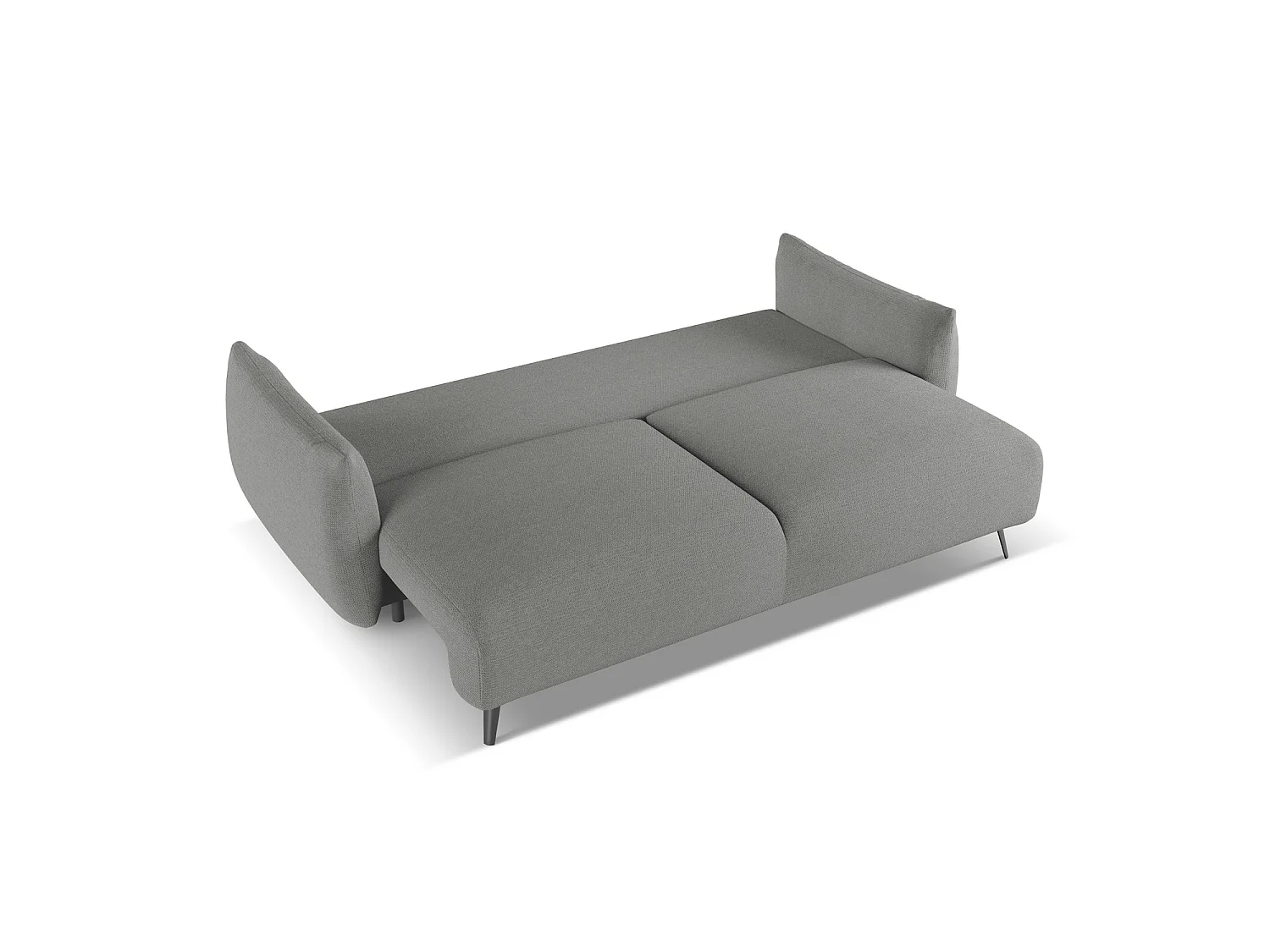Canapé 3 places convertible en tissu chenille - éléphant - GENOVA