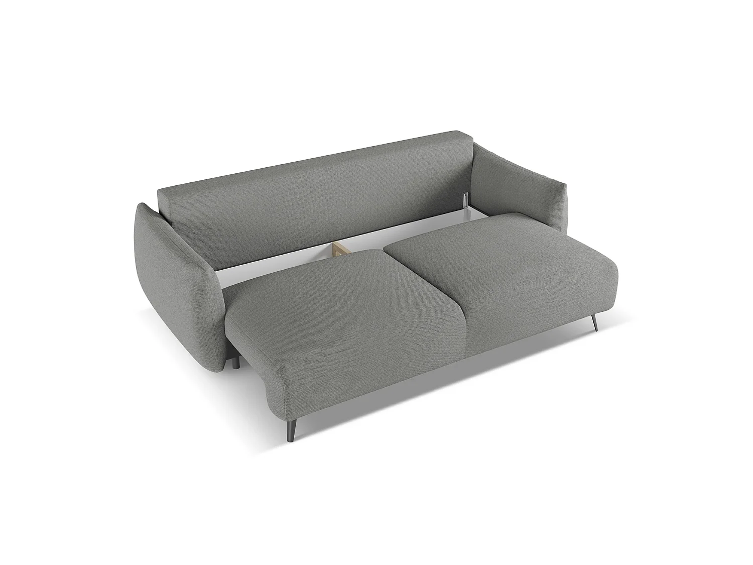 Canapé 3 places convertible en tissu chenille - éléphant - GENOVA