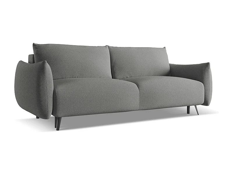 Canapé 3 places convertible en tissu chenille - éléphant - MALIE