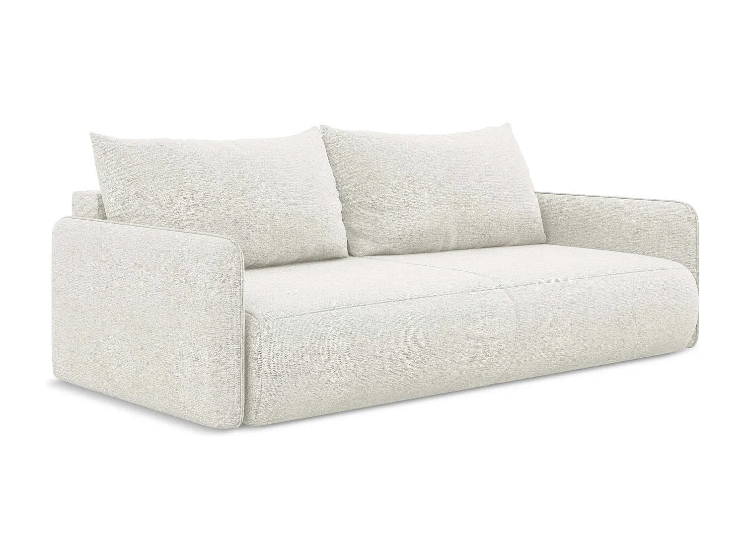 3-Sitzer Sofa mit Schlaffunktion - - Chenille - Weiß - NANEA