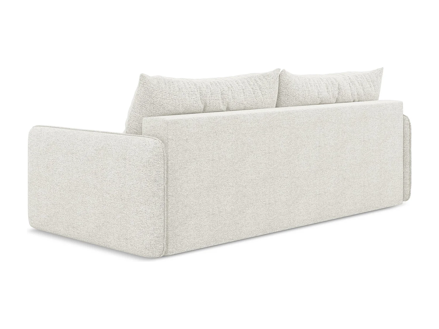 3-Sitzer Sofa mit Schlaffunktion - - Chenille - Weiß - NANEA
