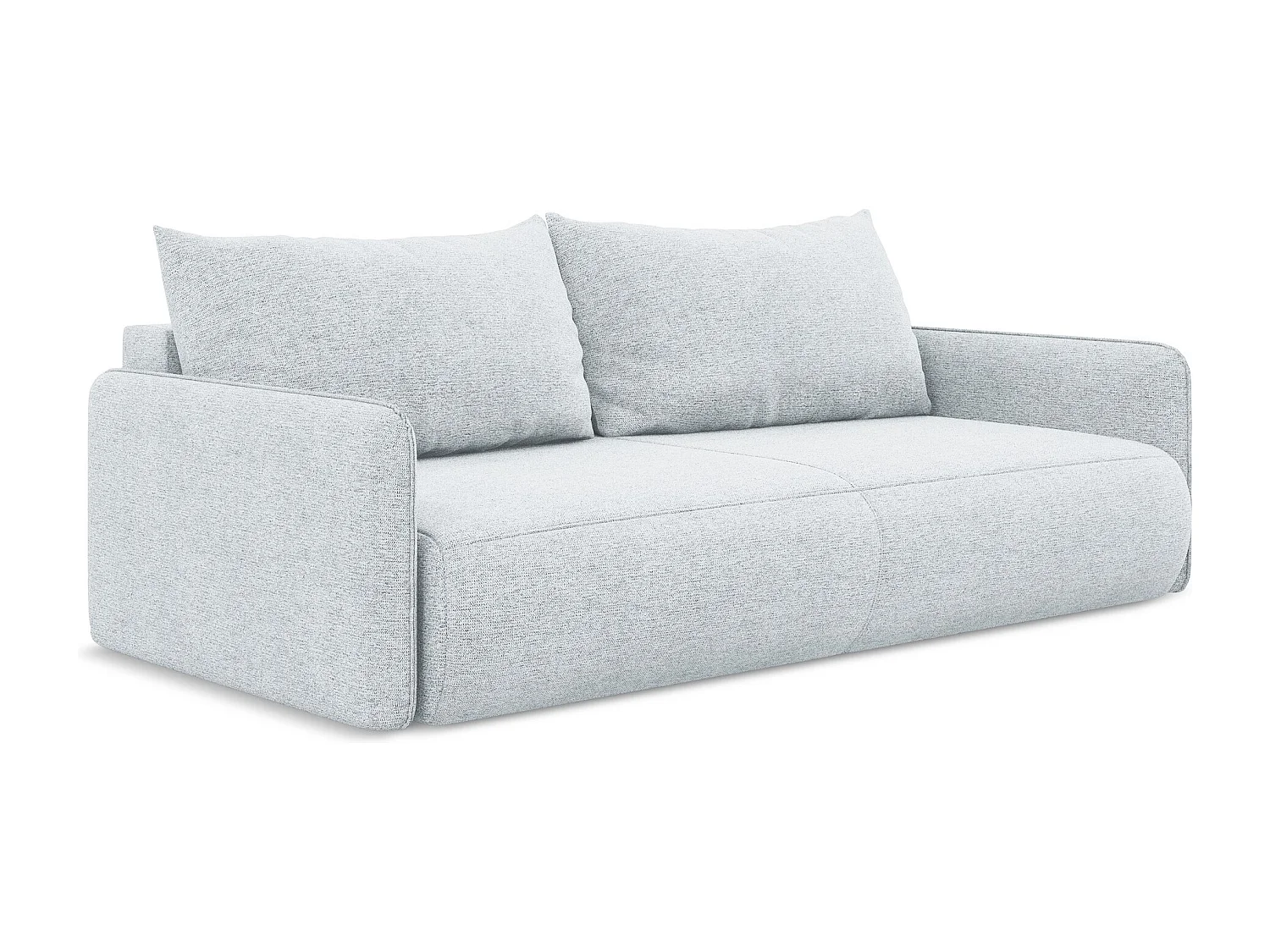 3-Sitzer Sofa mit Schlaffunktion - - Chenille - Hellblau - NANEA