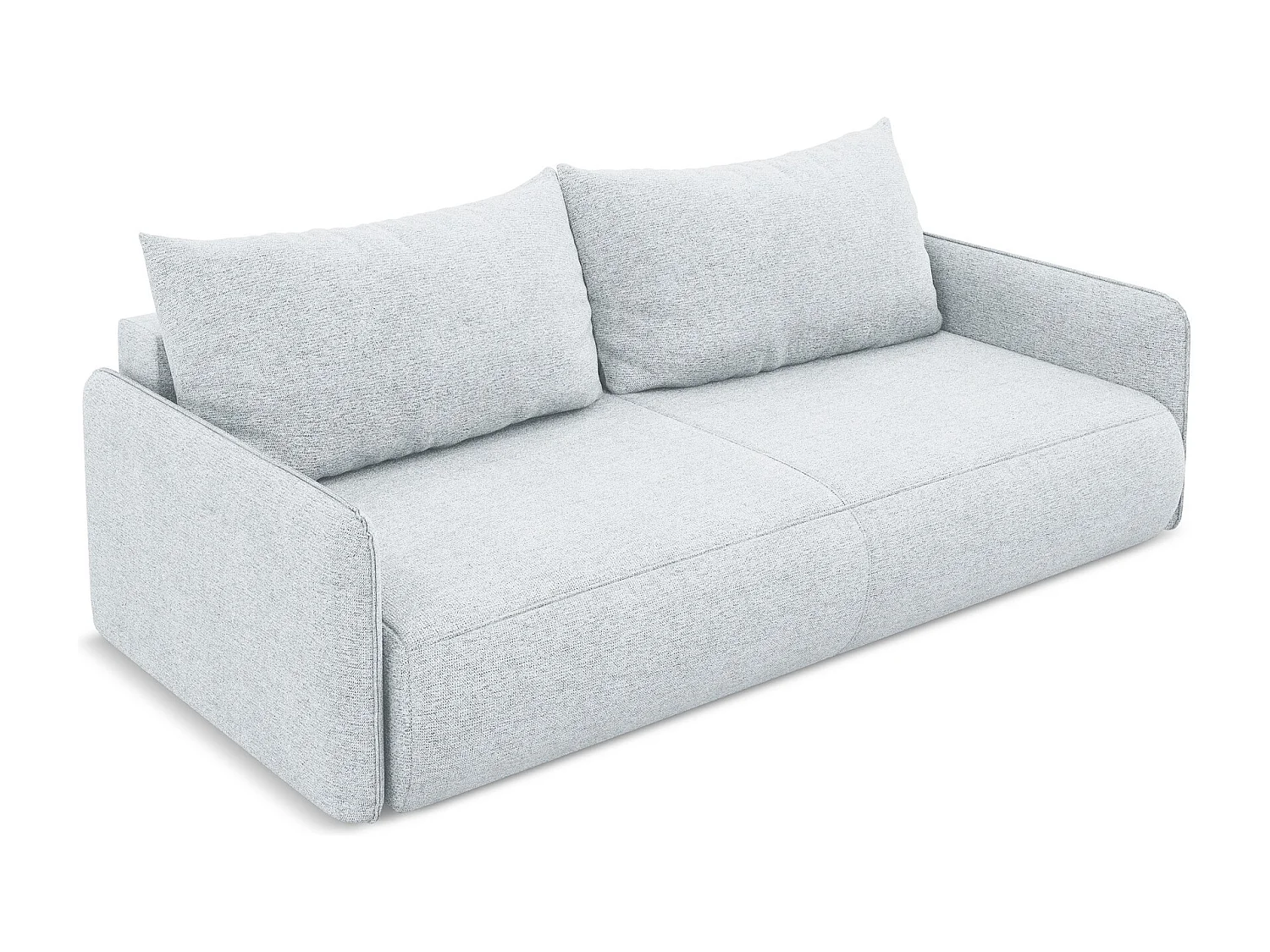 3-Sitzer Sofa mit Schlaffunktion - - Chenille - Hellblau - NANEA
