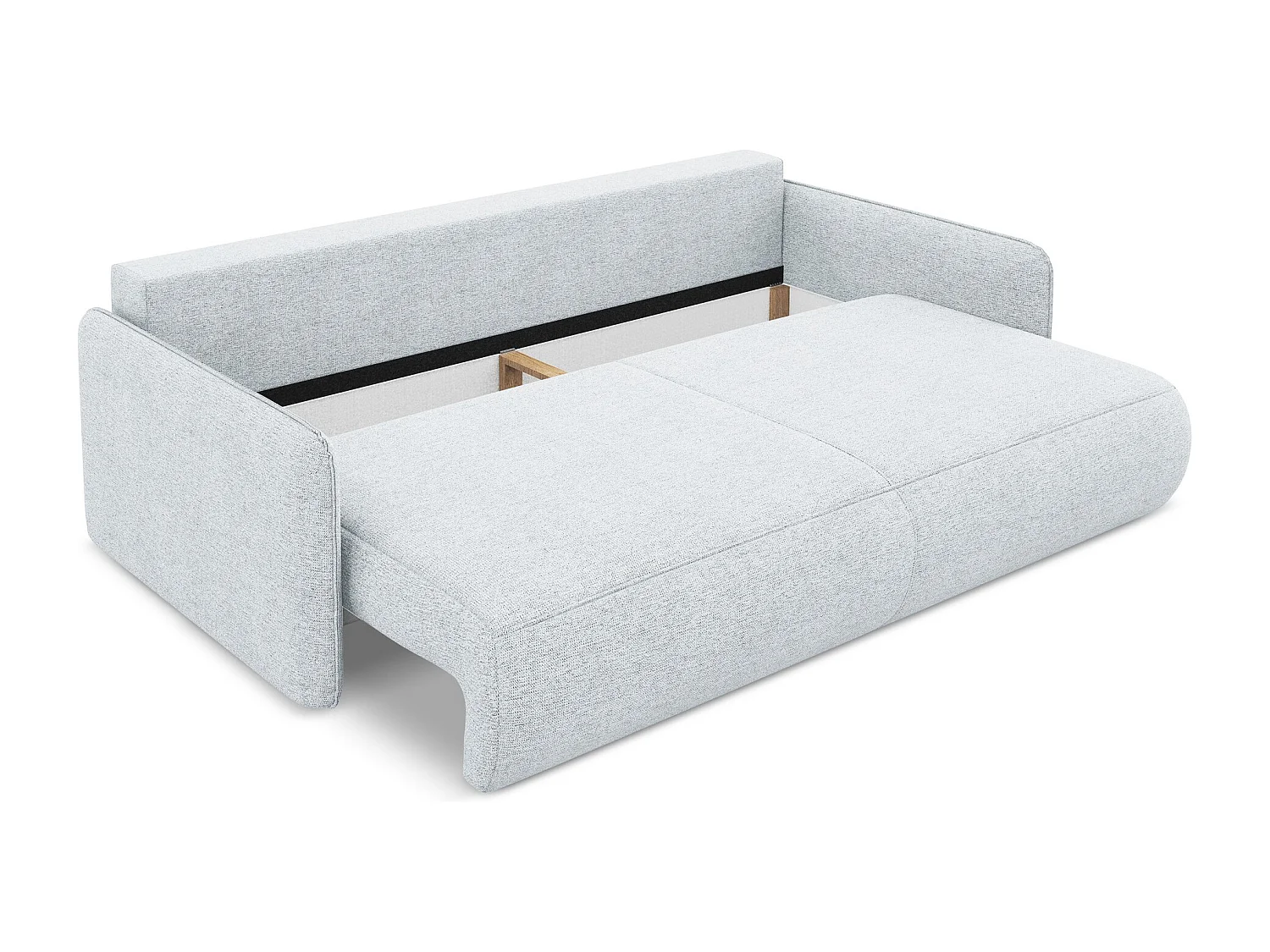 3-Sitzer Sofa mit Schlaffunktion - - Chenille - Hellblau - NANEA