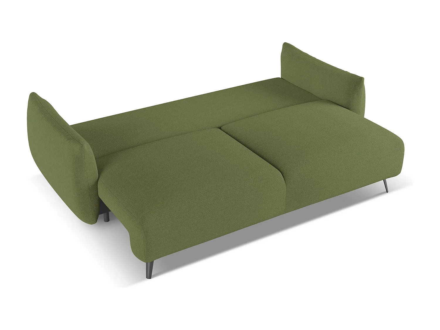 3-Sitzer Sofa mit Schlaffunktion - - Chenille - Flaschengrün - MALIE