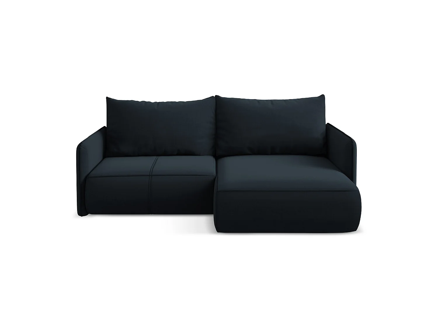 2,5-Sitzer Ecksofa mit Schlaffunktion - Ecke Rechts - Samt - Königsblau - PALERMO