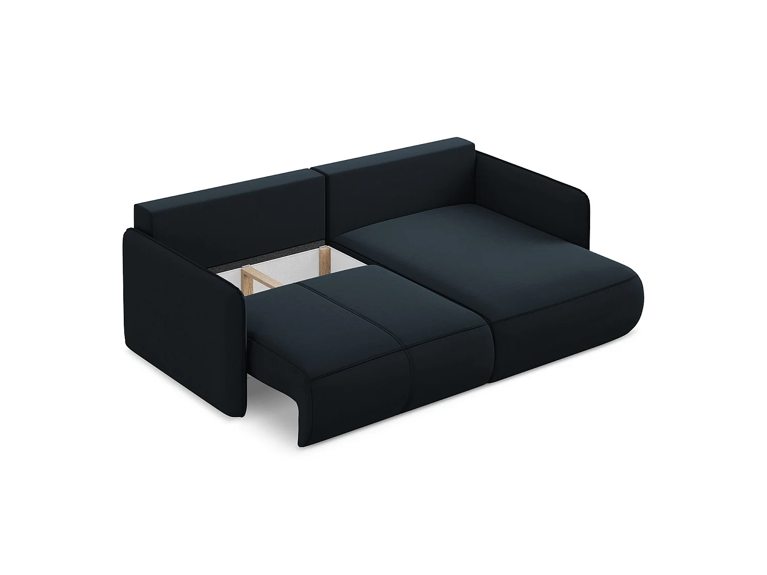 2,5-Sitzer Ecksofa mit Schlaffunktion - Ecke Rechts - Samt - Königsblau - PALERMO