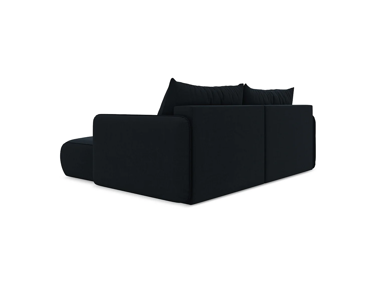 2,5-Sitzer Ecksofa mit Schlaffunktion - Ecke Rechts - Samt - Königsblau - PALERMO