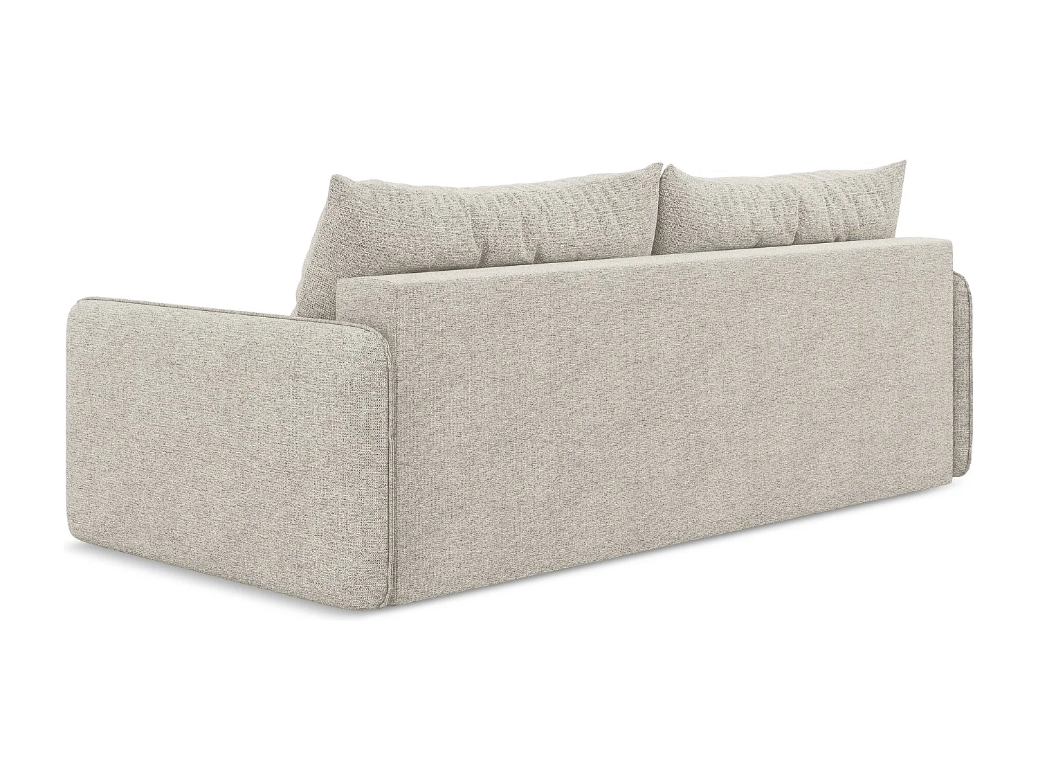 3-Sitzer Sofa mit Schlaffunktion - - Chenille - Silber - NANEA