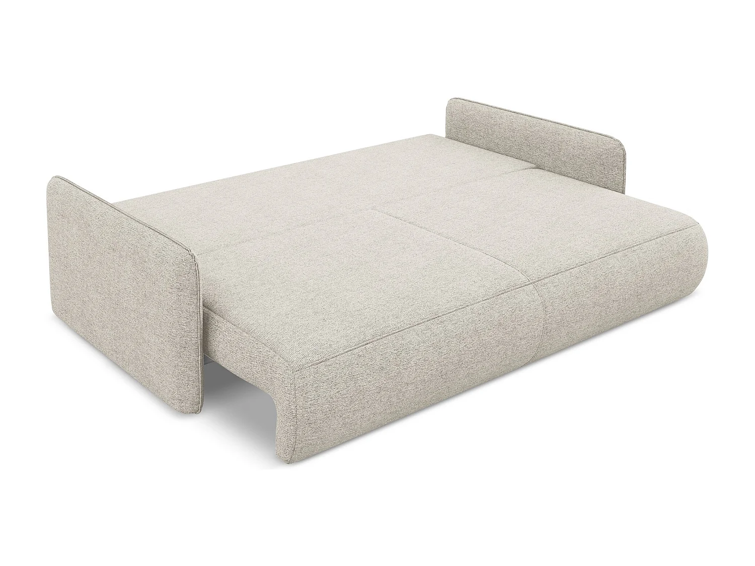 3-Sitzer Sofa mit Schlaffunktion - - Chenille - Silber - NANEA