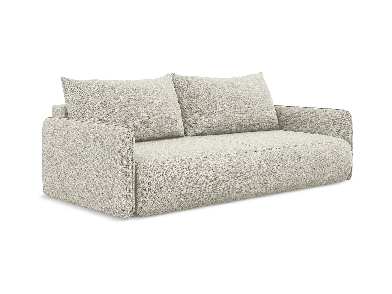 3-Sitzer Sofa mit Schlaffunktion - - Chenille - Silber - NANEA