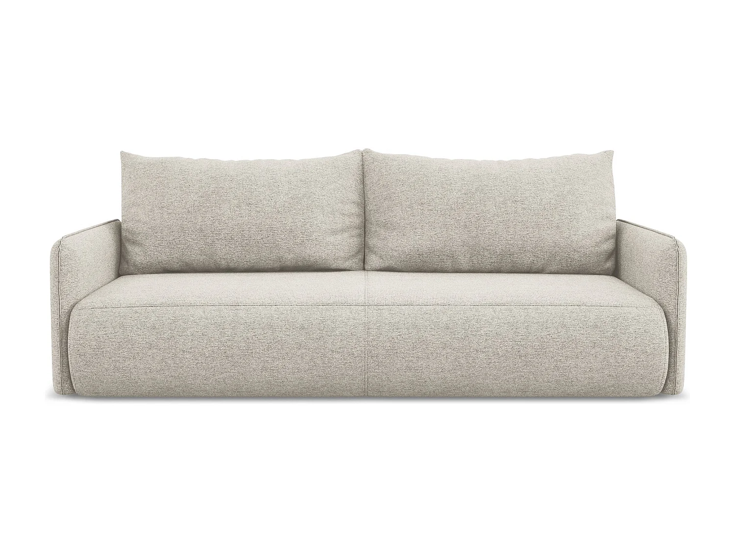 3-Sitzer Sofa mit Schlaffunktion - - Chenille - Silber - NANEA