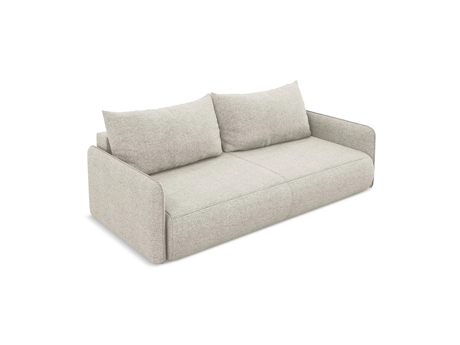 3-Sitzer Sofa mit Schlaffunktion - - Chenille - Silber - PALERMO