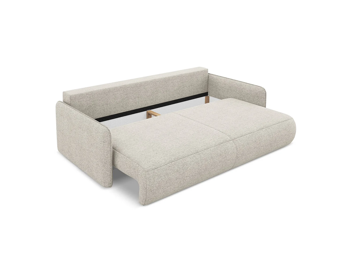 3-Sitzer Sofa mit Schlaffunktion - - Chenille - Silber - PALERMO