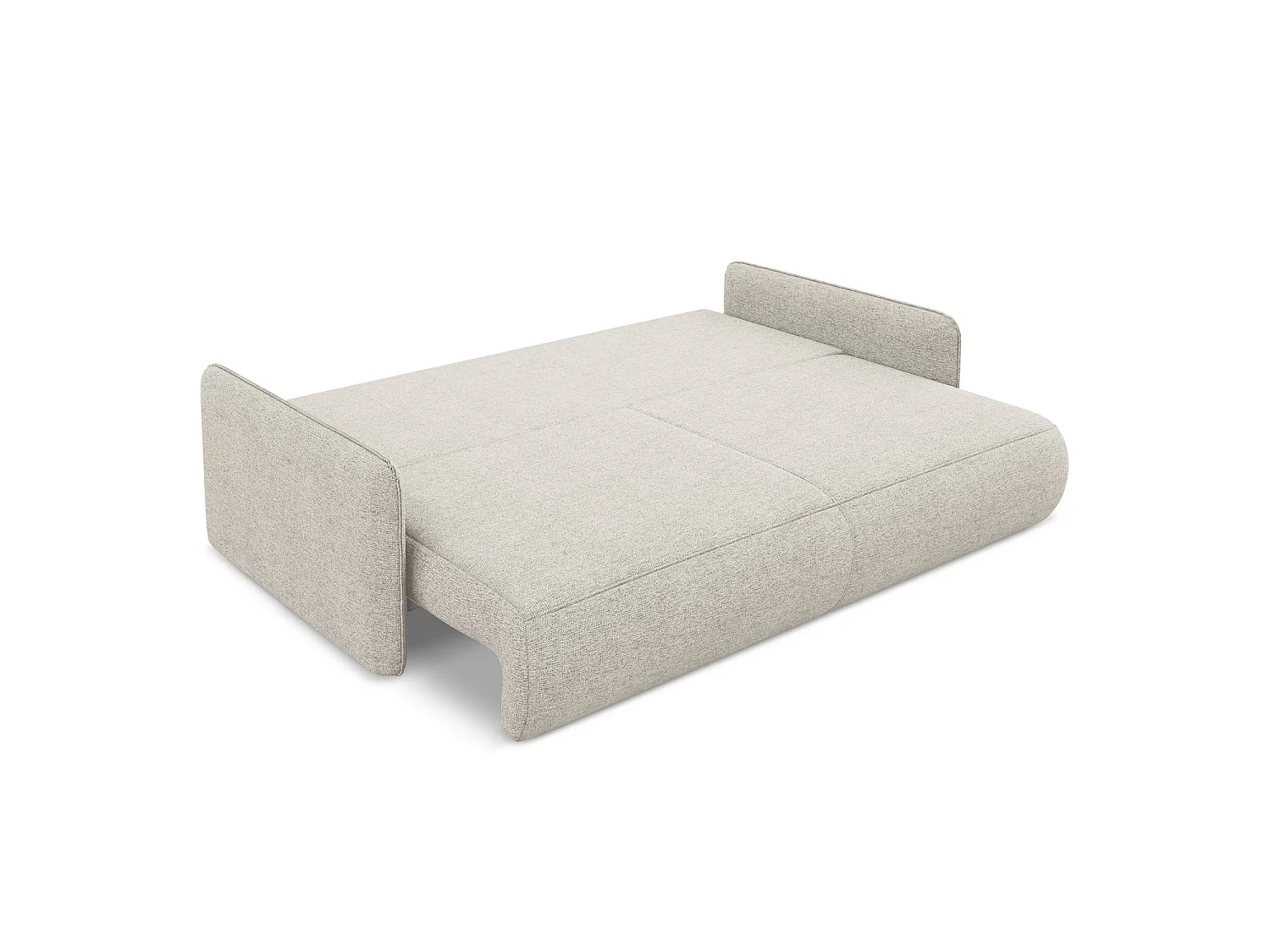 3-Sitzer Sofa mit Schlaffunktion - - Chenille - Silber - PALERMO
