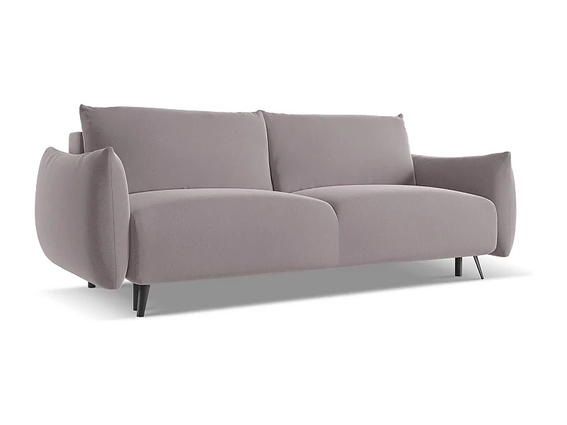 3-Sitzer Sofa mit Schlaffunktion - - Samt - Lavendel - MALIE