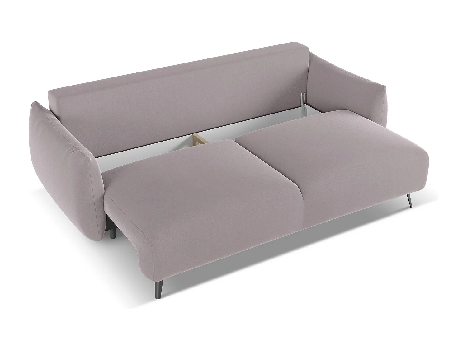3-Sitzer Sofa mit Schlaffunktion - - Samt - Lavendel - MALIE